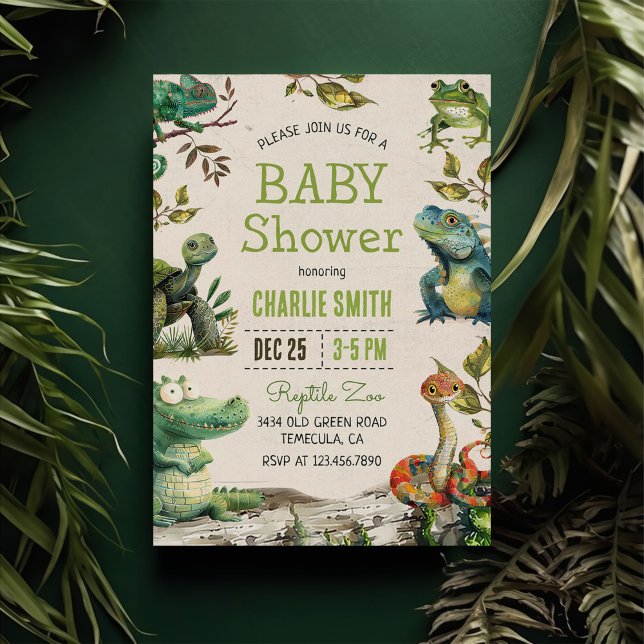 Invitación Reptile Boy Baby Shower (Subido por el creador)