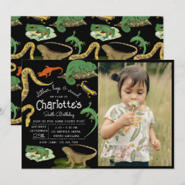 Invitación Reptiles, moluscos y anfibios foto cumpleaños