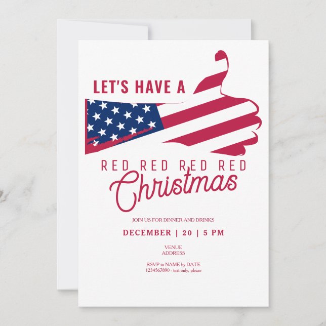Invitación Republicano partidario de Trump tiene Navidades ro (Anverso)