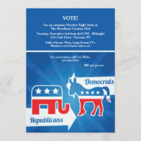 Republicanos y fiesta Invitatio de la elección de