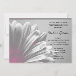 Invitación Resaltado de flores rosadas Post Boda Brunch