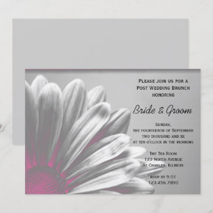 Invitación Resaltado de flores rosadas Post Boda Brunch