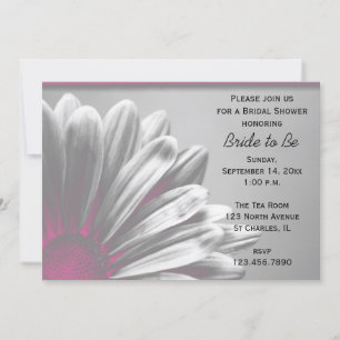 Invitación Resaltados De Flores Rosadas Ducha De Novias
