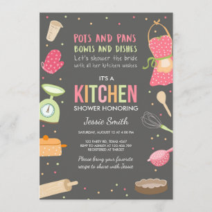 Invitación Reserva la cocina de la ducha de novia