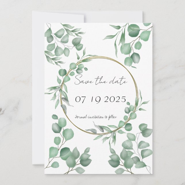 Invitación Reserva la fecha (Anverso)