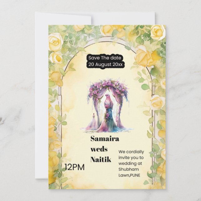 Invitación Reserva la fecha (Anverso)