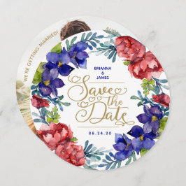 Invitación Reserva la fecha | Happiness Watercolor Floral