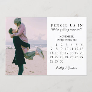Invitación Reserva la fecha Noviembre 2021 Calendario Moda