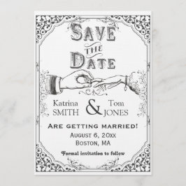 Invitación Reserva pasada de moda del Victorian la fecha