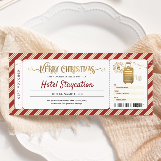 Invitación Reservación de hotel Regalo de Navidad Voucher (Subido por el creador)
