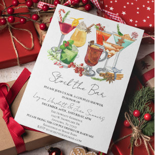 Invitación Reserve los Navidades de duchas de bar con parejas