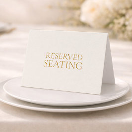 Invitación Reserved Seating Wedding Sign Card