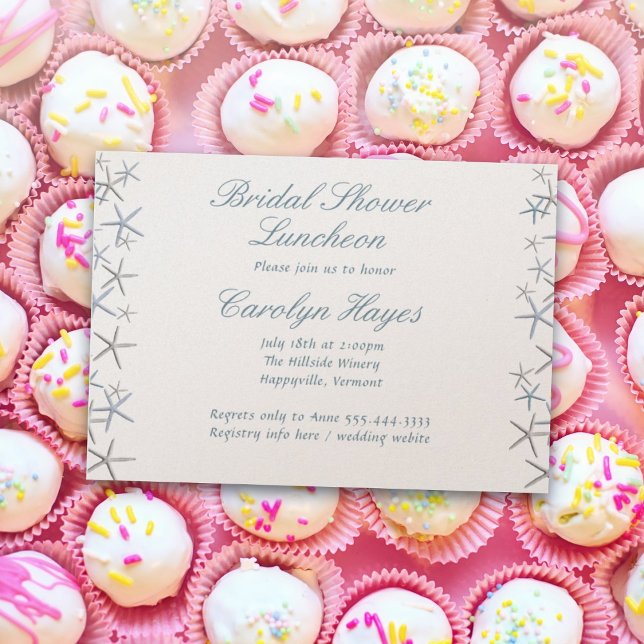 Invitación Residuo Bridal Elegante De Starfish (Subido por el creador)