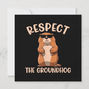 Invitación Respeta la marmota - Día de la marmota de la marmo