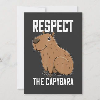 Invitación Respetar La Capybara Foto De Roedor Divertido Capi