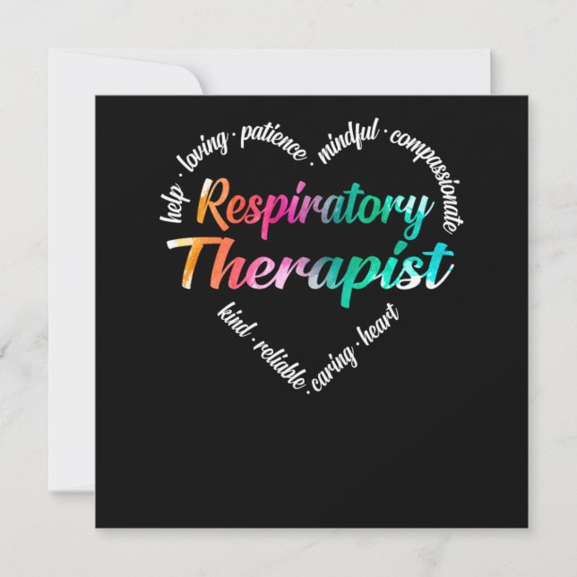 Invitación Respiratory Therapist Respiratory Therapist Heart  (Anverso)