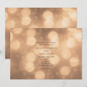 Invitación Resplandor de luz de velas Elegantes luces de Boke