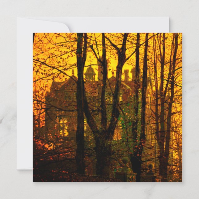 Invitación Resplandor de octubre John Atkinson Grimshaw (Anverso)