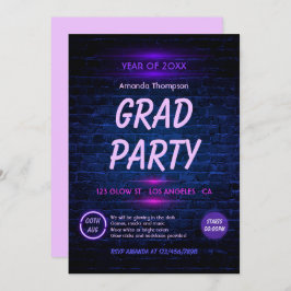 Invitación Resplandor en la fiesta de graduación de la discot
