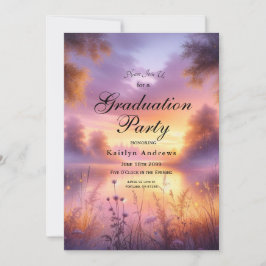 Invitación Resplandor Tranquilo del Atardecer junto al Lago