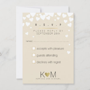 Invitación responder rsvp elegante, romántico amor boda
