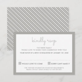 Invitación RESPONDER RSVP RESPUESTA patrón de franja simple g