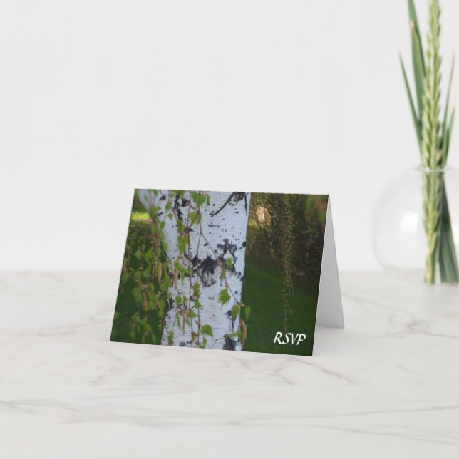 Invitación Respuesta a la boda del abedul llorón (Anverso)
