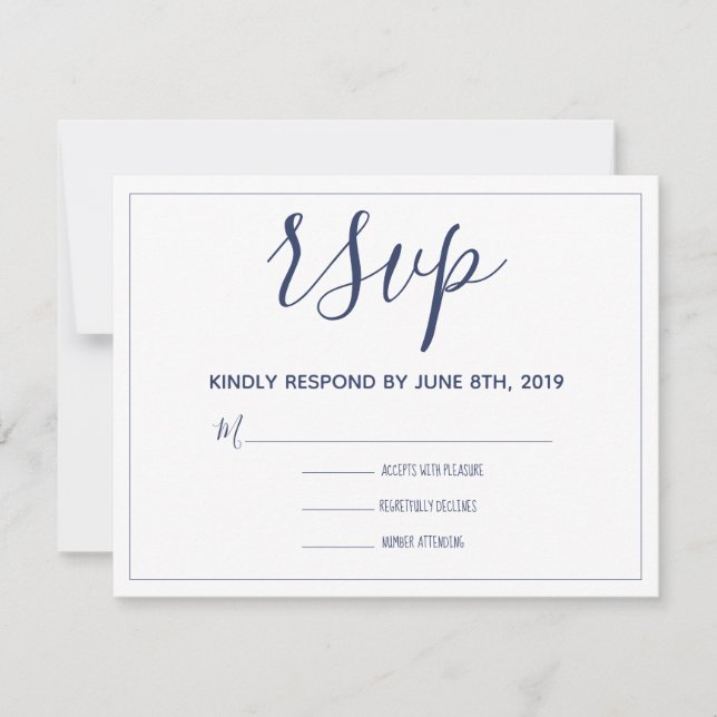 Invitación Respuesta a la cena de ensayo (Anverso)