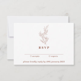 Invitación Respuesta Amable Floral Terracota Boho Otoño