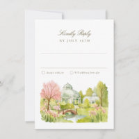 Respuesta de Boda de Acuarela del Jardín Botánico