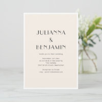 Respuesta de Boda Minimalista Marfil Art Déco