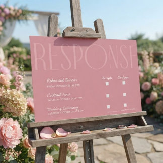 Invitación Respuesta de Boda Moderna Casados al Fin