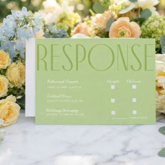Invitación Respuesta de Boda Moderna Casados al Fin