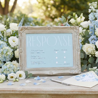 Invitación Respuesta de Boda Moderna Casados al Fin