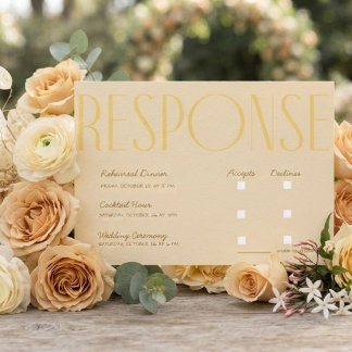Invitación Respuesta de Boda Moderna Casados al Fin