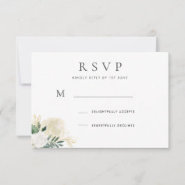 Invitación Respuesta de Boda Rosa Romántica con Brillo