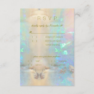 Invitación Respuesta de Celebración de Boda con Piedra Precio