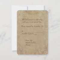 Respuesta de licencia de matrimonio vintage