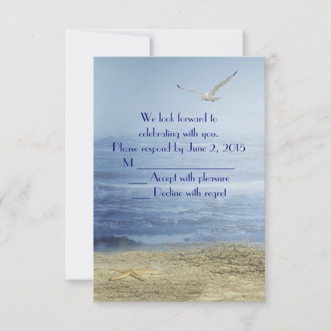 Invitación Respuesta de Playa Tropical (Anverso)