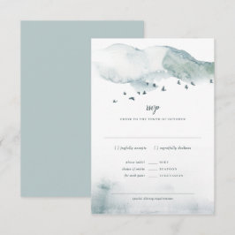Invitación Respuesta de RSVP+COMIDA para Boda Misterio de Inv