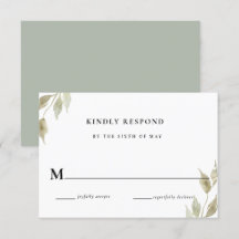 Respuesta de RSVP de boda floral rosa clásica