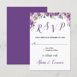Invitación Respuesta de RSVP floral de primavera y verano