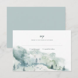 Invitación Respuesta de RSVP para Boda Winter Mystère