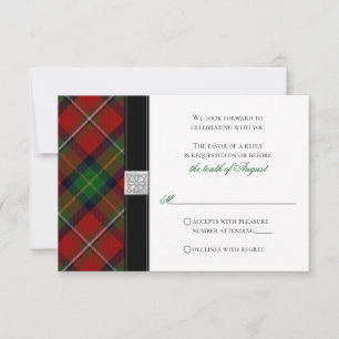 Invitación Respuesta de RSVP para la boda celta escocesa Boyd