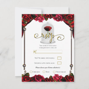 Invitación Respuesta de RSVP para la Fiesta Mágica de Rosa Do