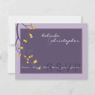Invitación RESPUESTA DE RSVP SLIP :: flores de cerezo 7L
