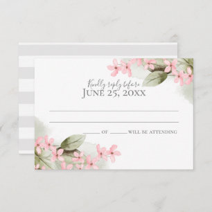 Invitación Respuesta del Boda de Blossom Rosa