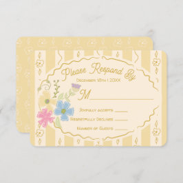 Invitación Respuesta RSVP con mano de paquete de semillas de 