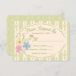 Invitación Respuesta RSVP con mano de paquete de semillas de 