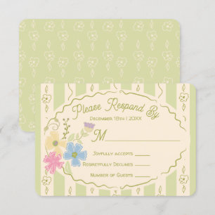 Invitación Respuesta RSVP con mano de paquete de semillas de